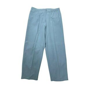 Eileen Fisher Womens XL Blue Silk & Cotton Pants Stretch Waist Band
